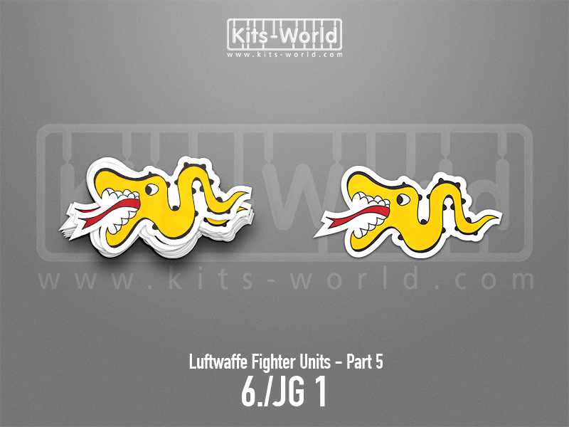 Kitsworld SAV Sticker - Luftwaffe Fighter Units - 6./JG 1 W:100mm x H:49mm 